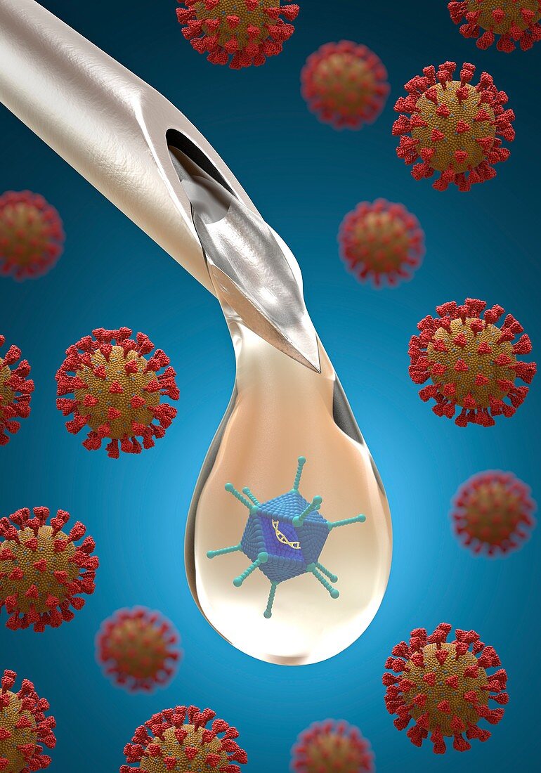 Covid-19 vaccine, conceptual illustration
