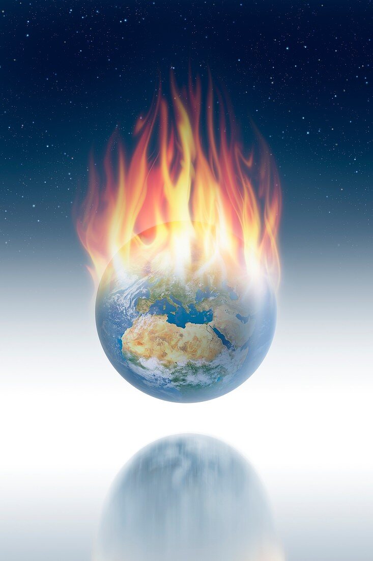 Global warming, conceptual illustration