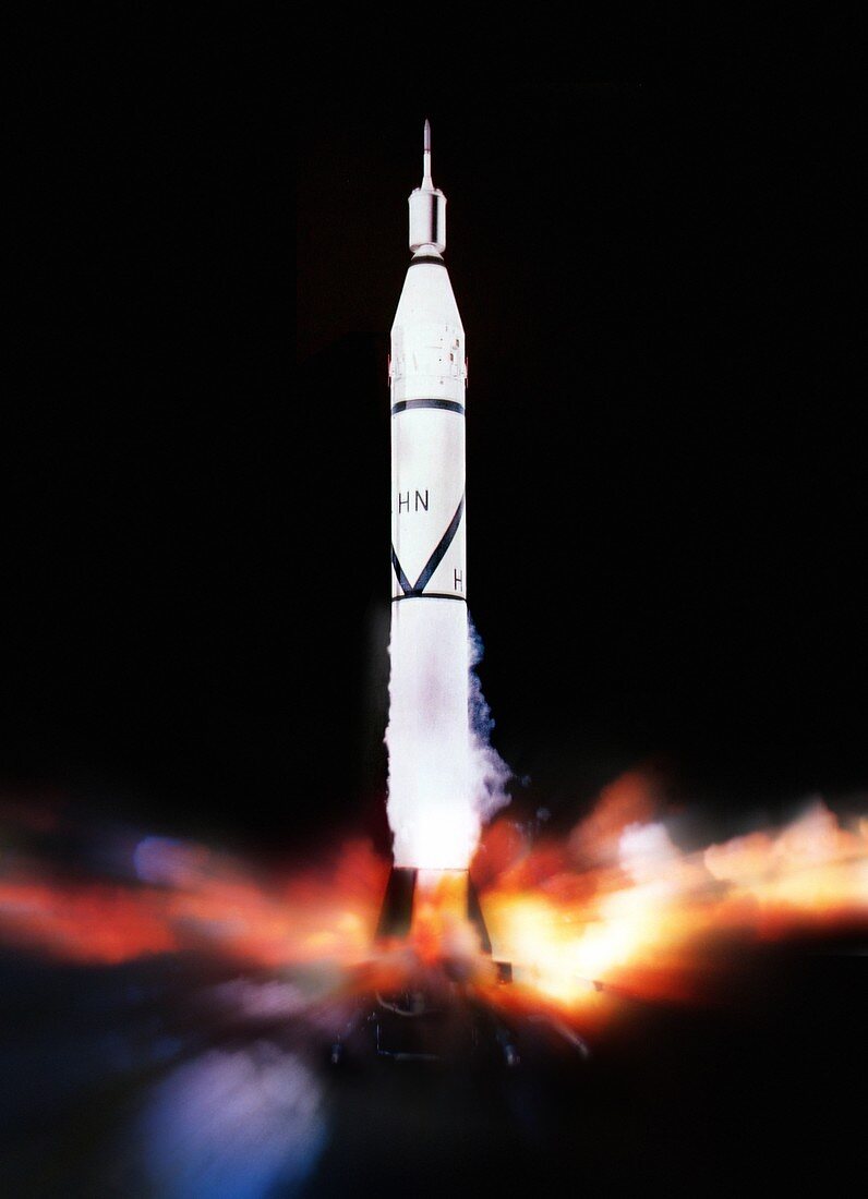 Explorer 1 satellite launch, illustration