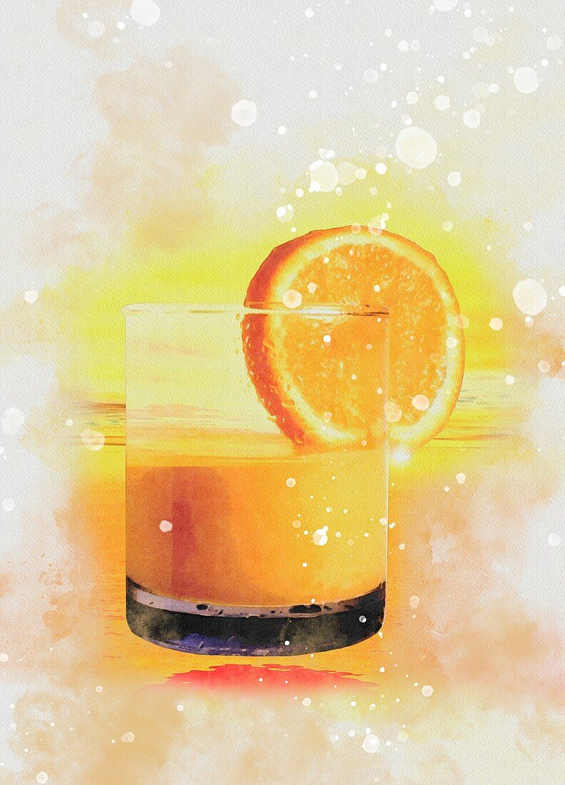 Orange juice, illustration