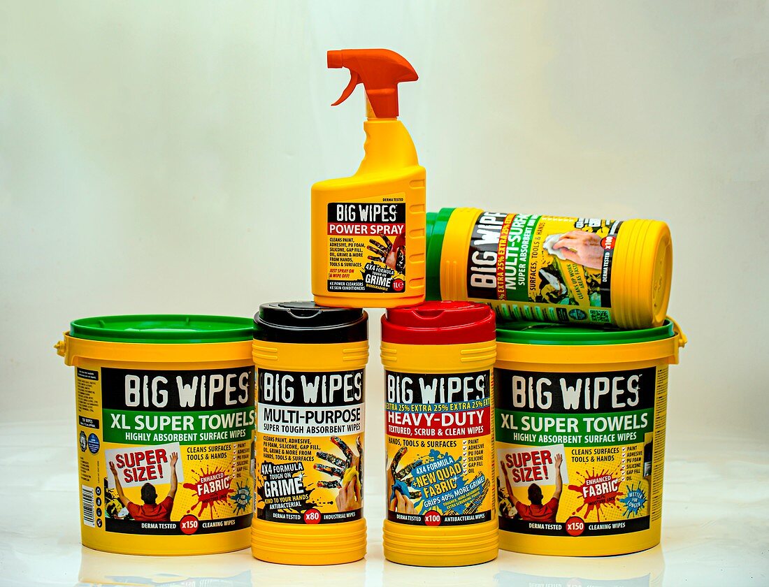 Cleaning wipes and spray