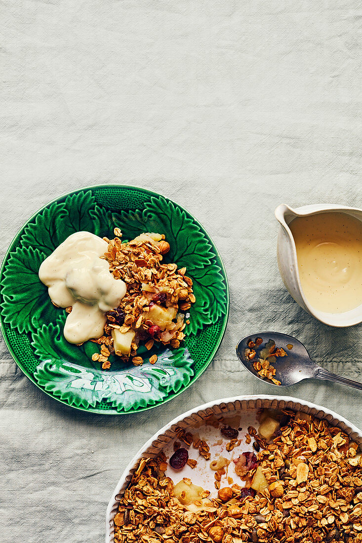 Clever apple crumble