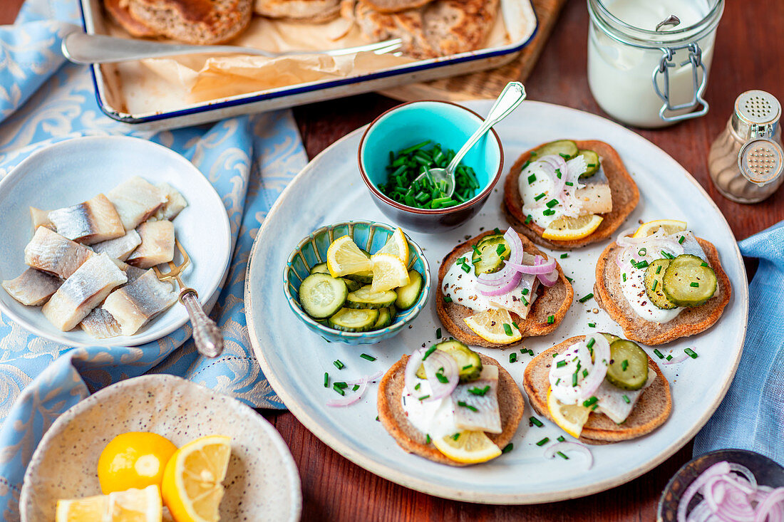 Blinis mit Hering