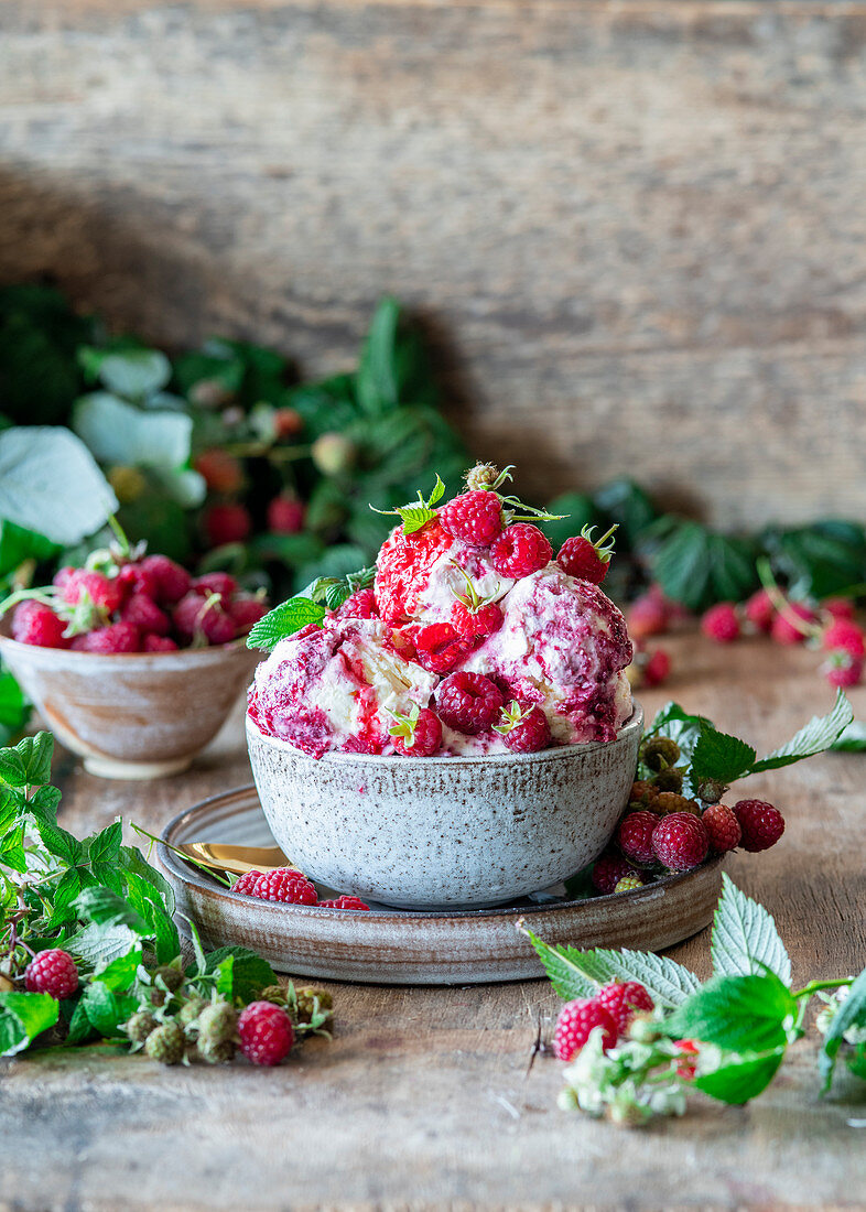 Raspberry jam icecream