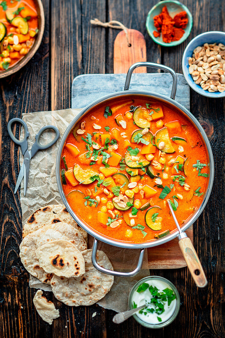 Chickpeas and pumpkin curry