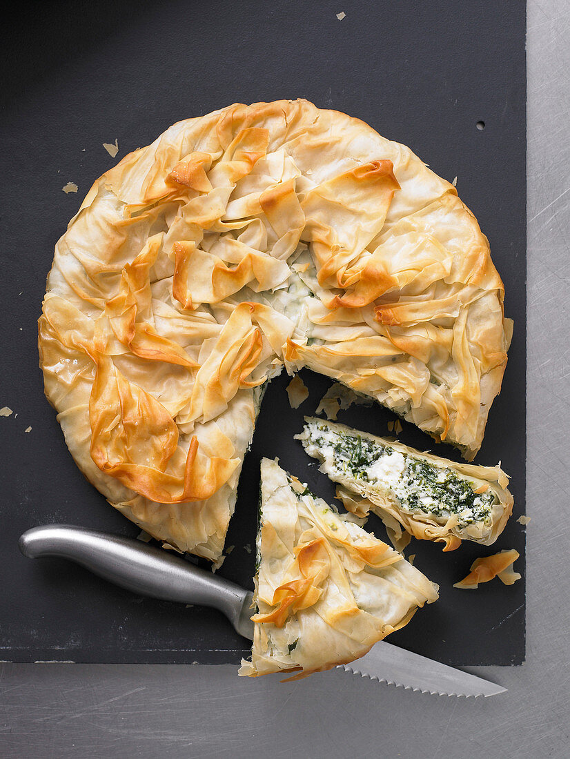 Spinach and ricotta pie