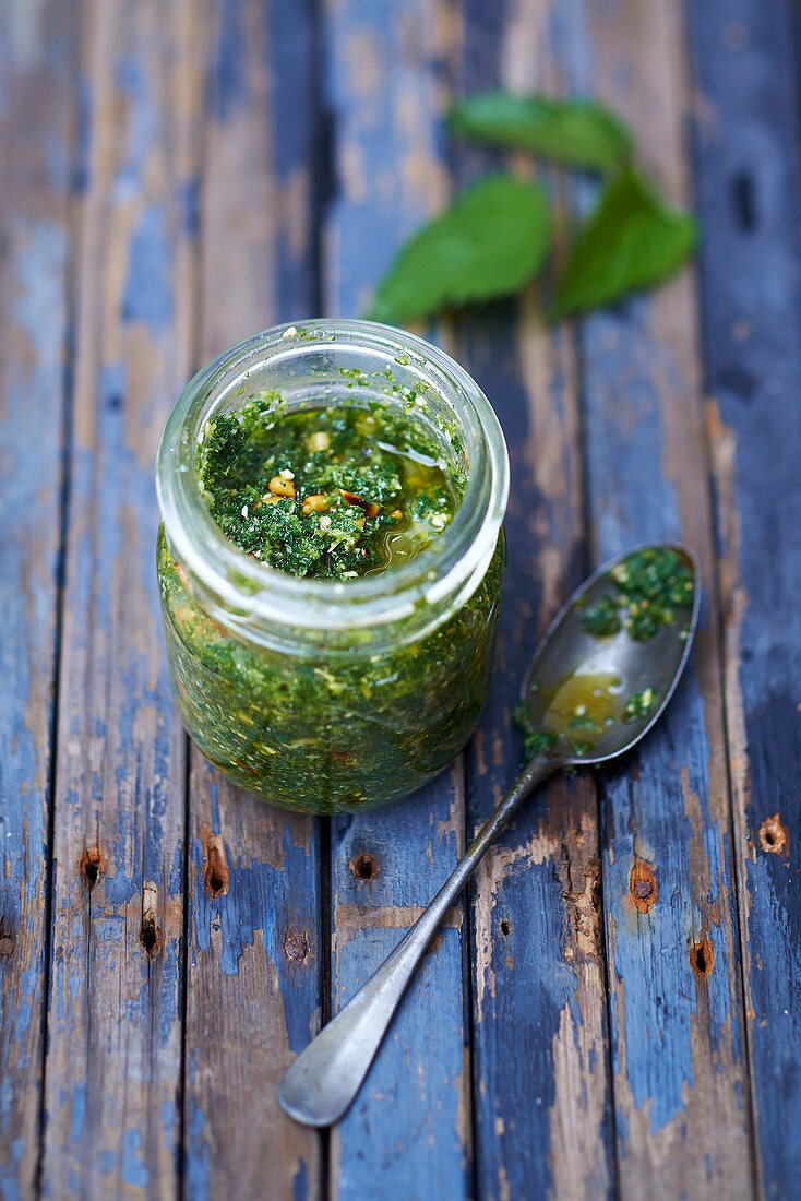 Bärlauch-Brennnessel-Pesto