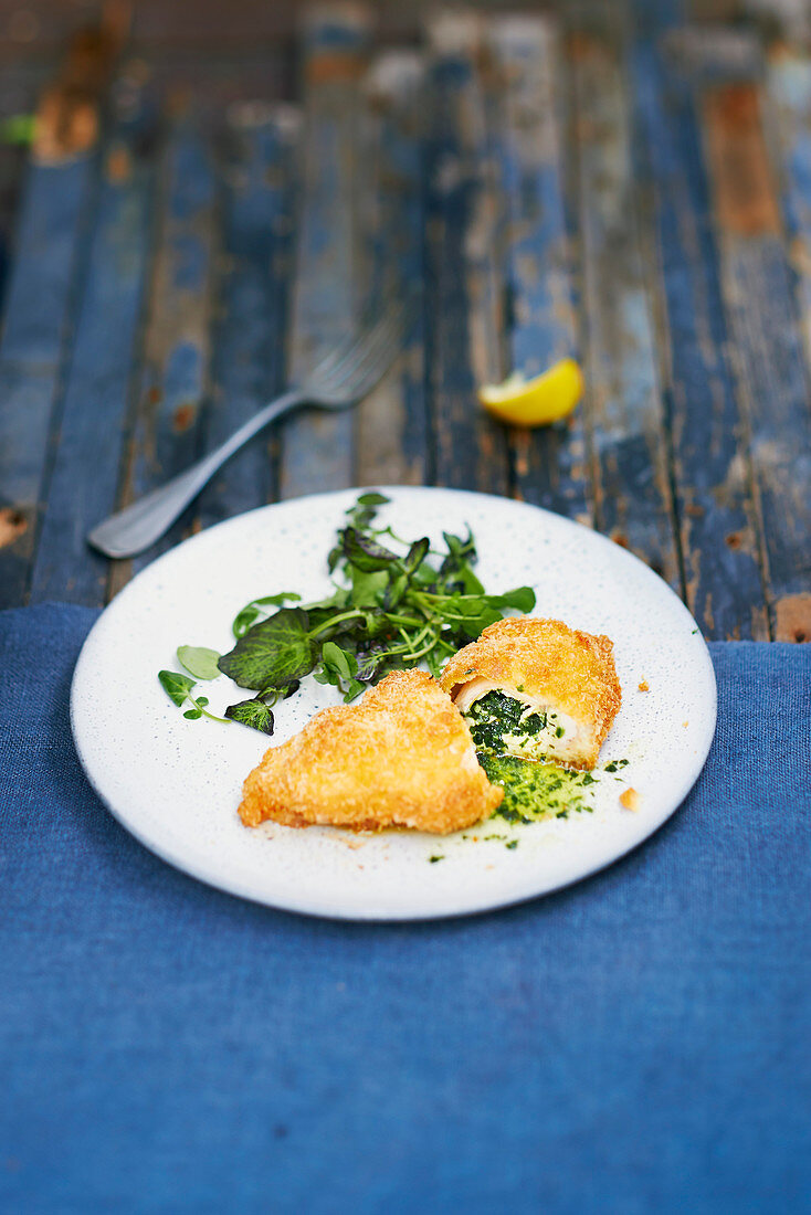 Wild garlic chicken kiev