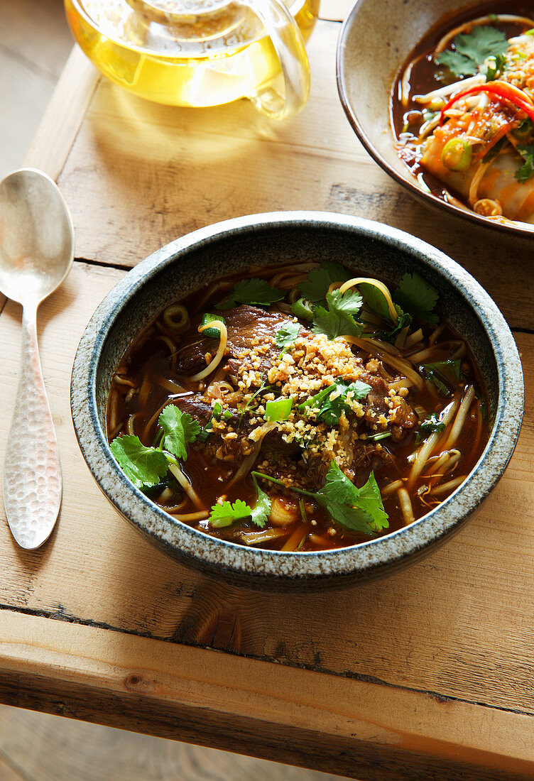 Beef Thai noodle soup