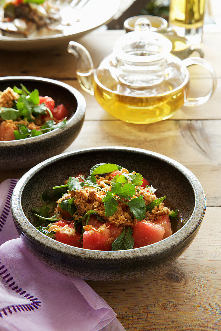 Thailändischer Wassermelonensalat