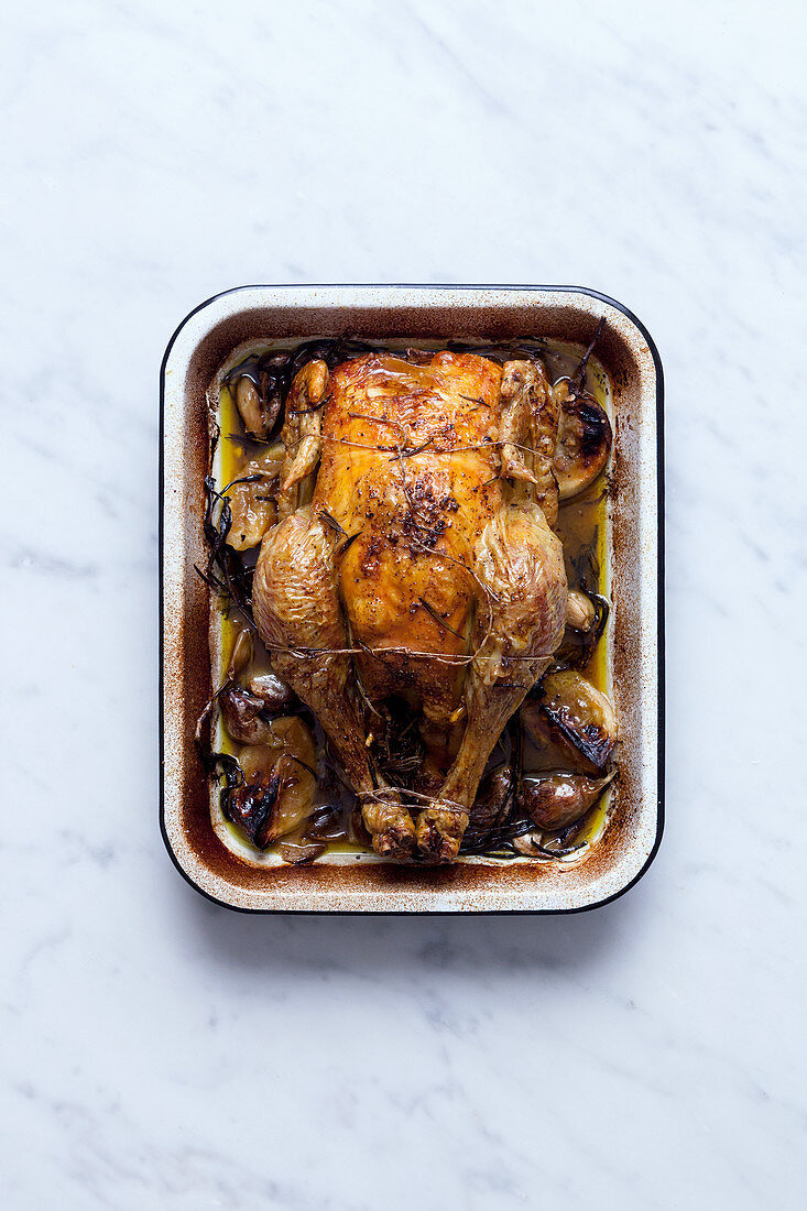 Roasted chicken with lemon