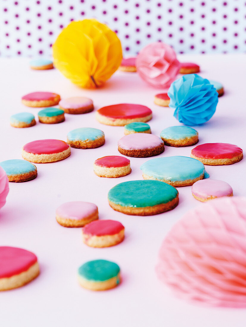 Colourful confetti biscuits