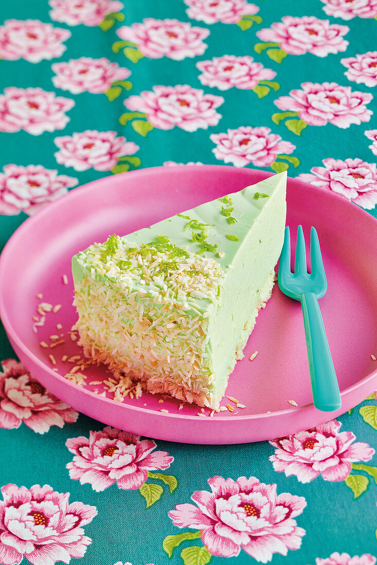 Lime and coconut cheesecake