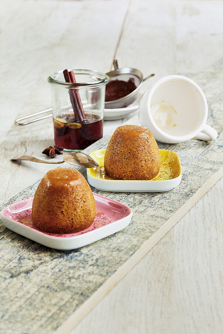 Steamed cappuccino cakes