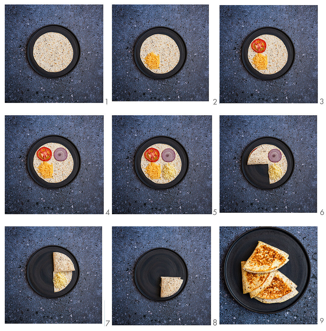 Käse-Toastie-Wrap vorbereiten (Folded-Wrap-Trend)