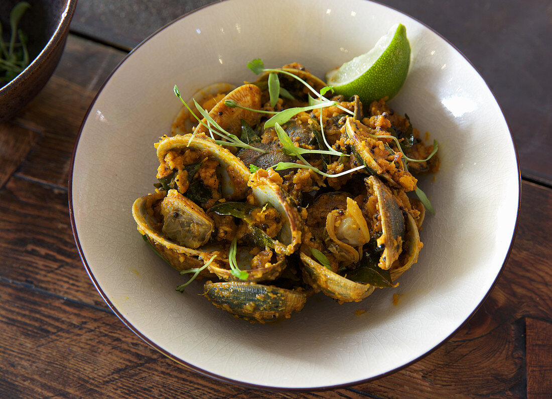 Indian spiced clams