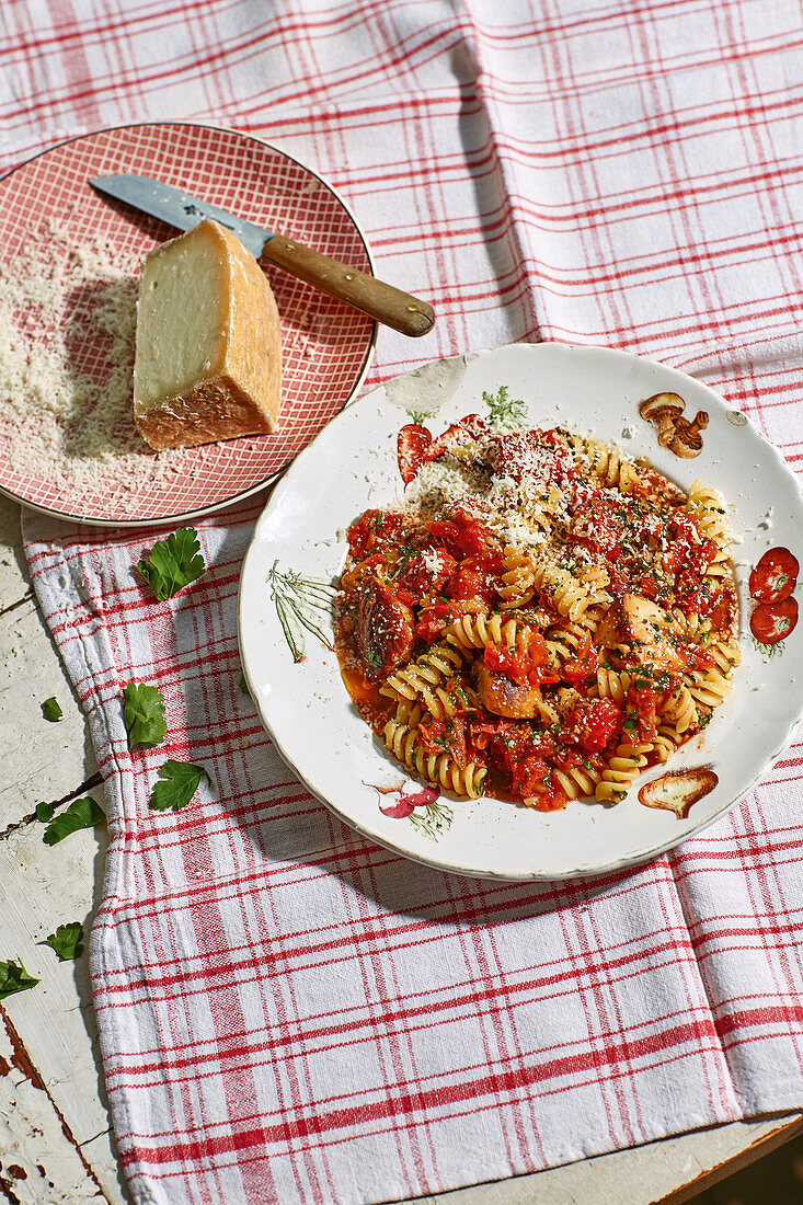 Fusilli alla Silana - pasta with porcini mushrooms from Calabria