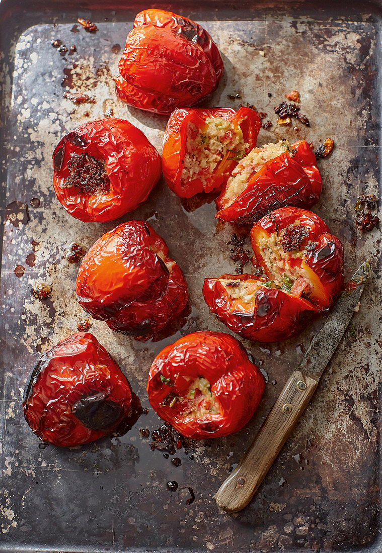 Pipi chini - stuffed peppers from Calabria