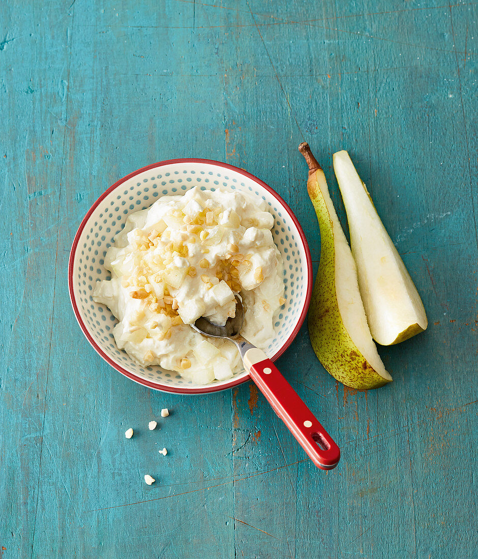 Ricotta-Honig-Aufstrich mit Birne