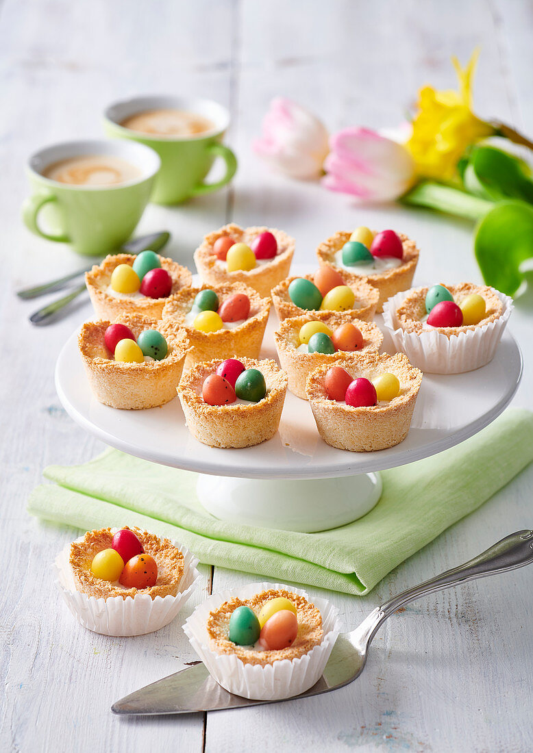 Mini coconut baskets for easter