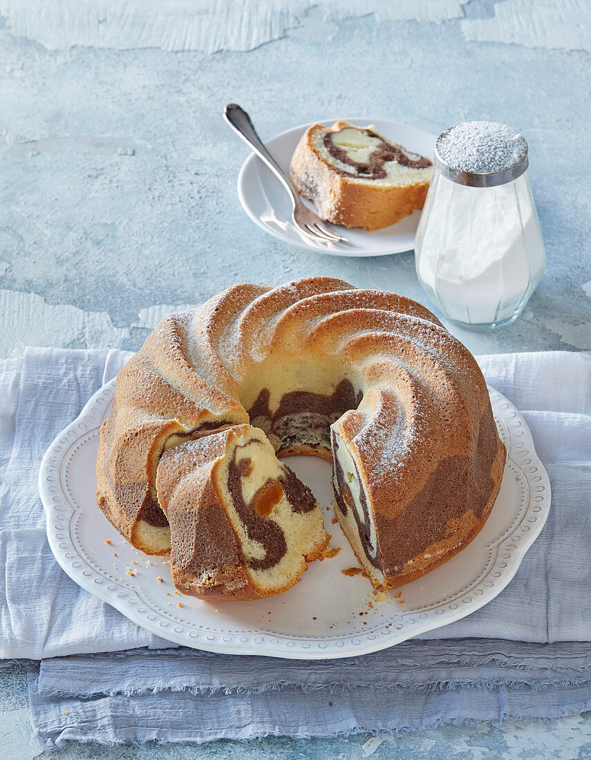 Layered fancy bread with custard