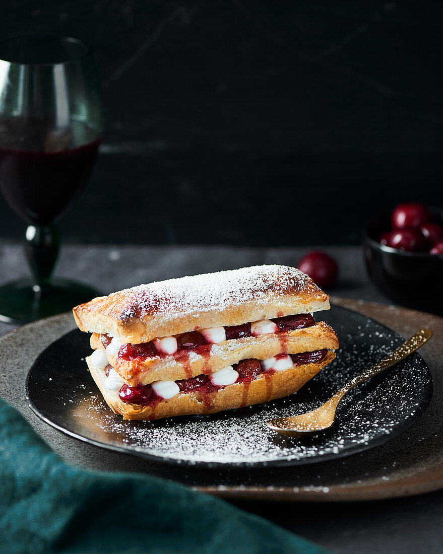 Cherry mille feuille