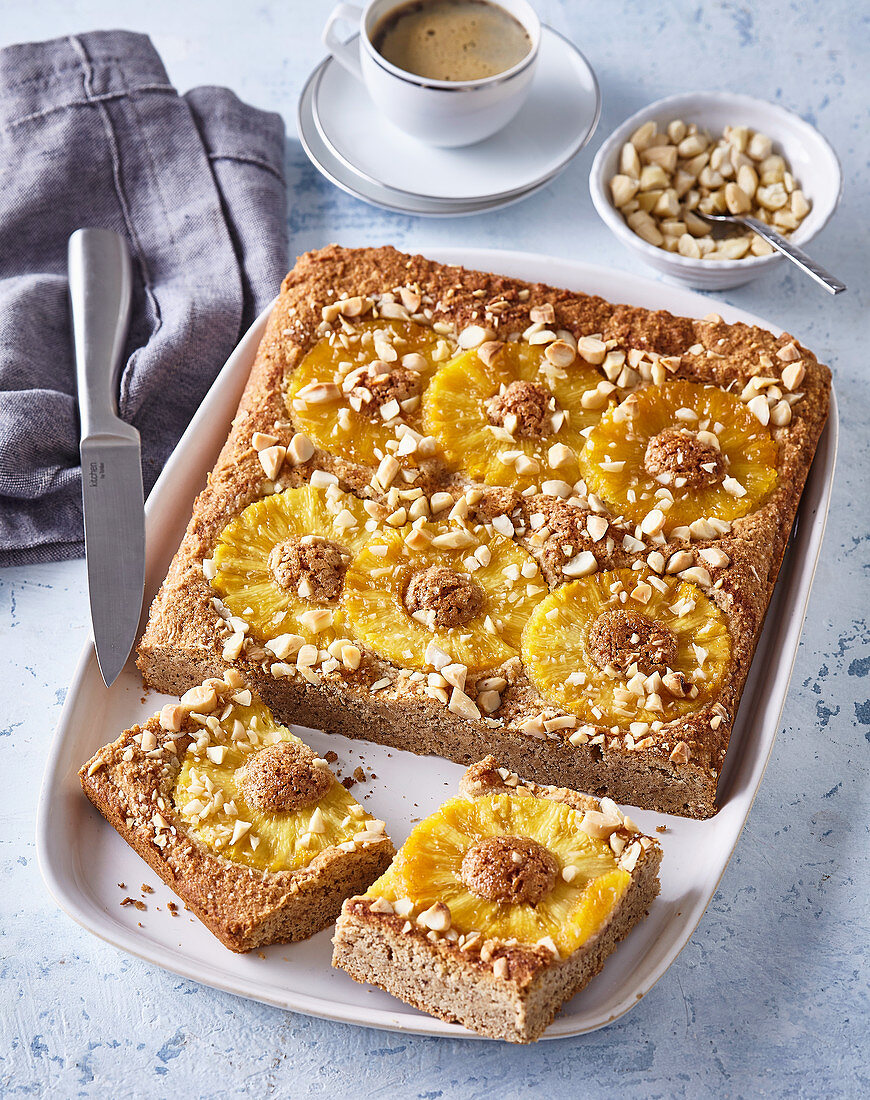 Coconut-Coffee Pie with Pineapple