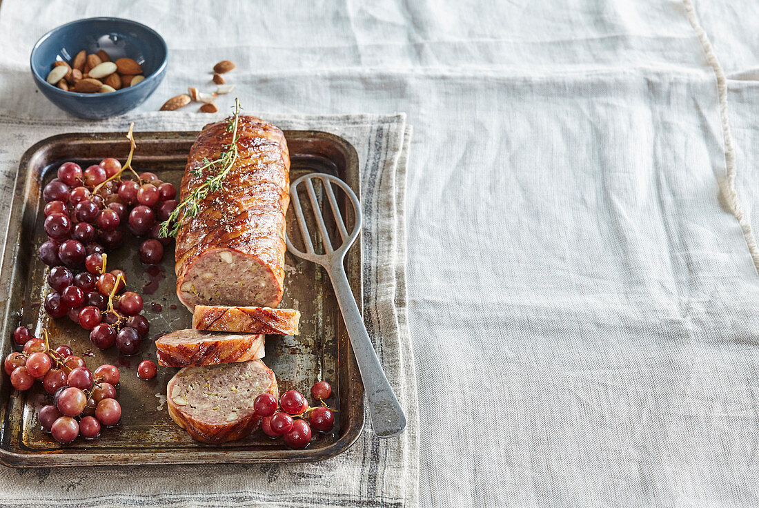 Meatloaf with grapes