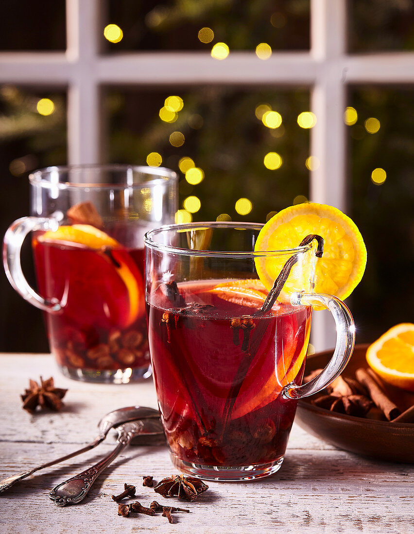 Punch with dried cranberries