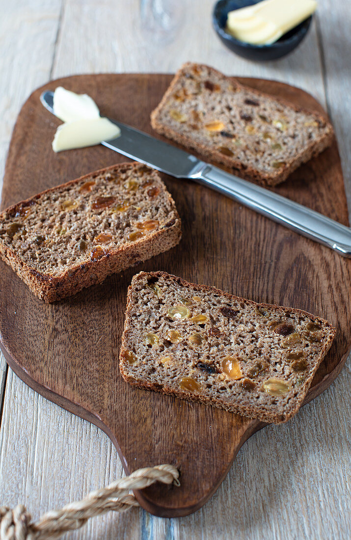 Rye Sourdough Bread with Raisins