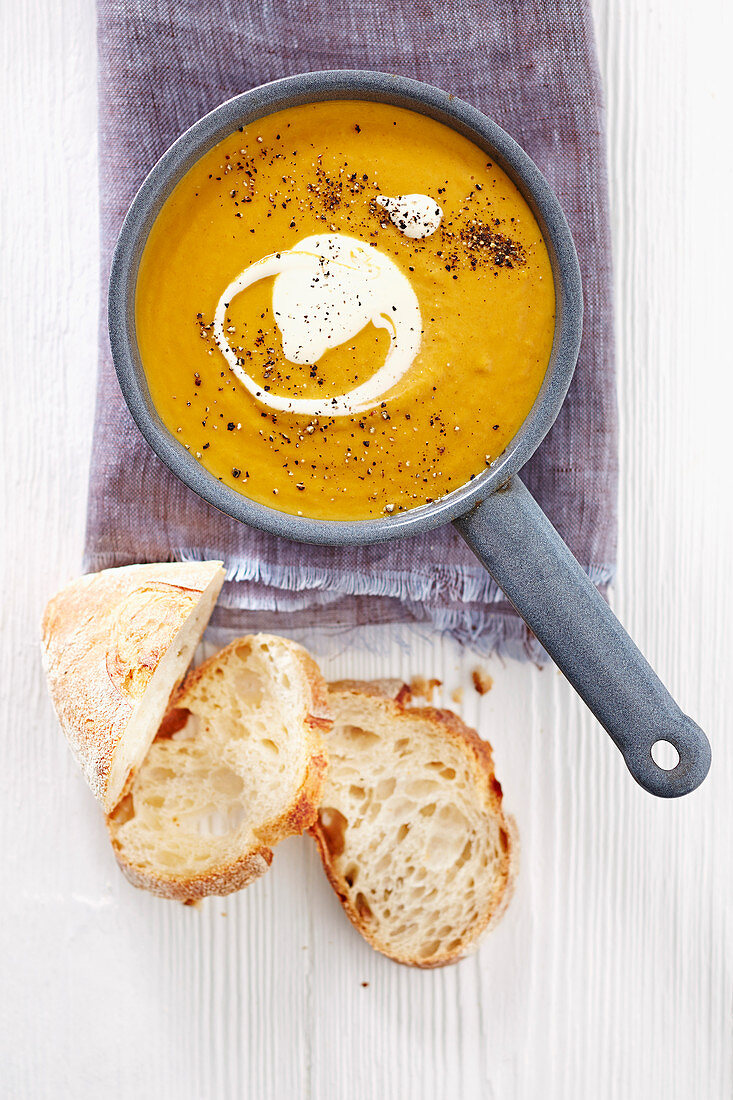Roasted sweet potato and carrot soup