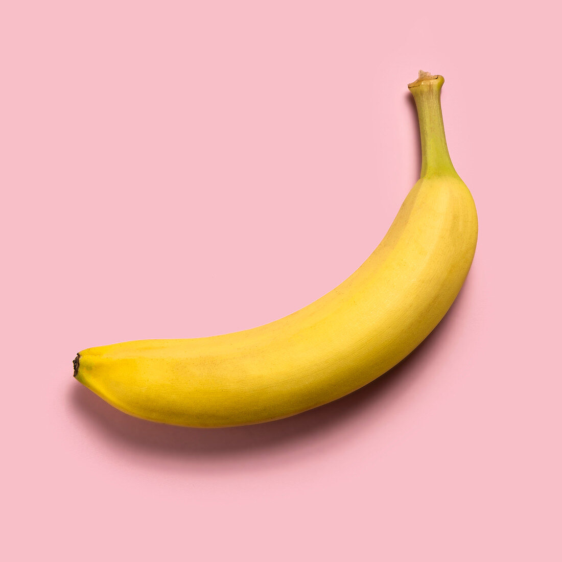 Reife Banane auf rosa Hintergrund