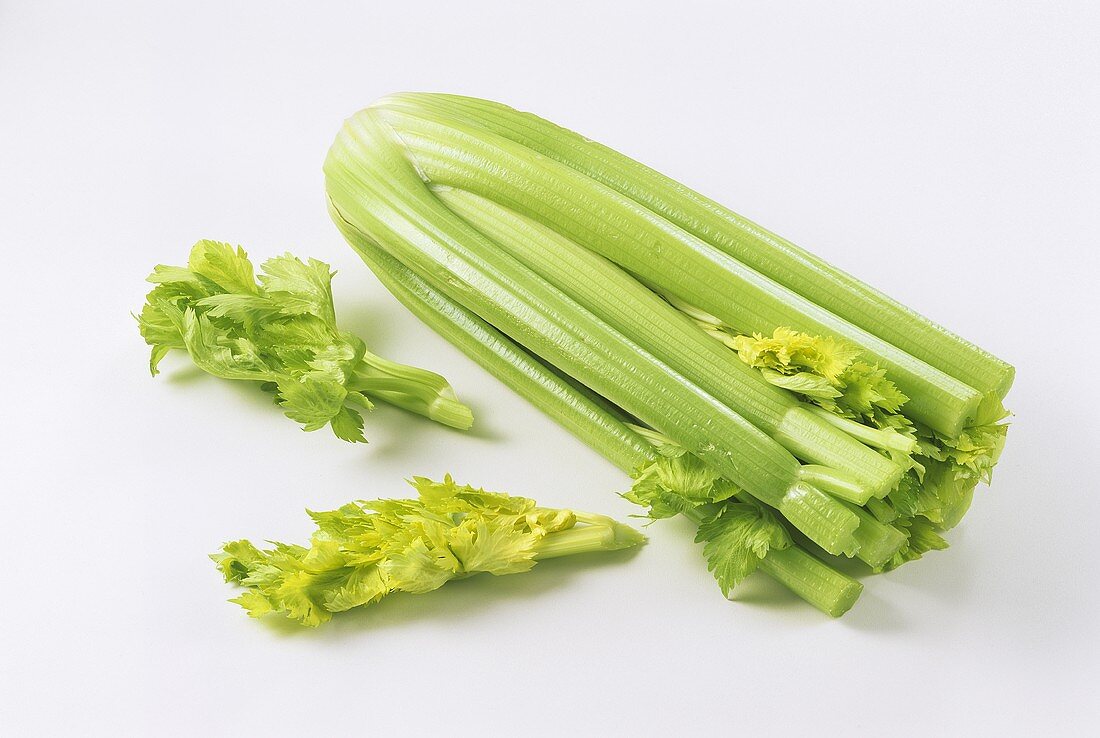 Celery - head and leaf tips, cut off