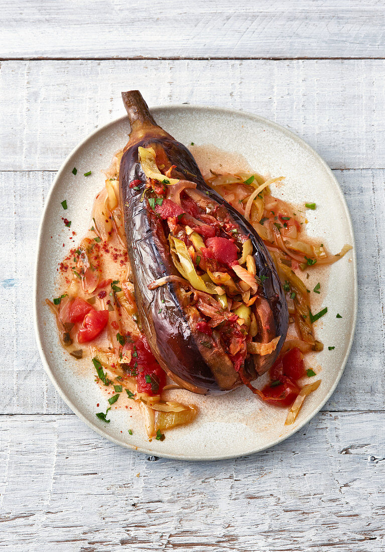 Imam Bayildi – stuffed aubergines (Turkey)