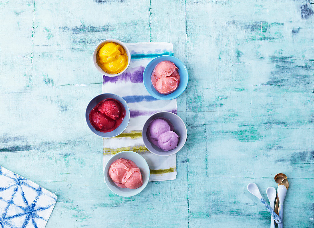 Colourful Balls Of Gelato Ice Cream