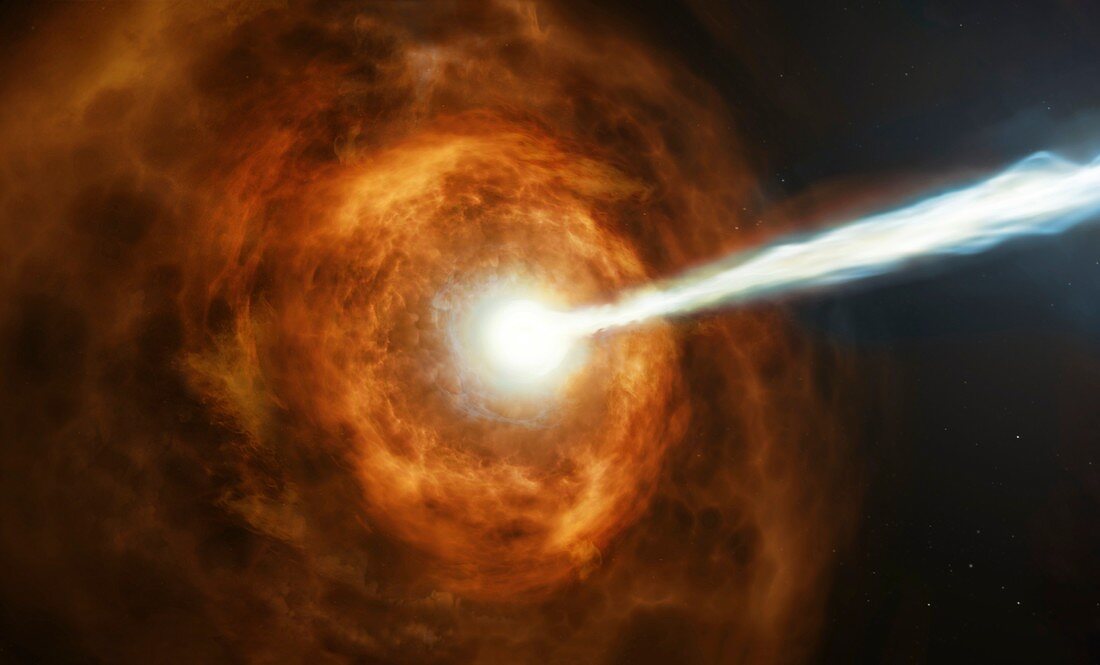 Gamma-ray burst, illustration