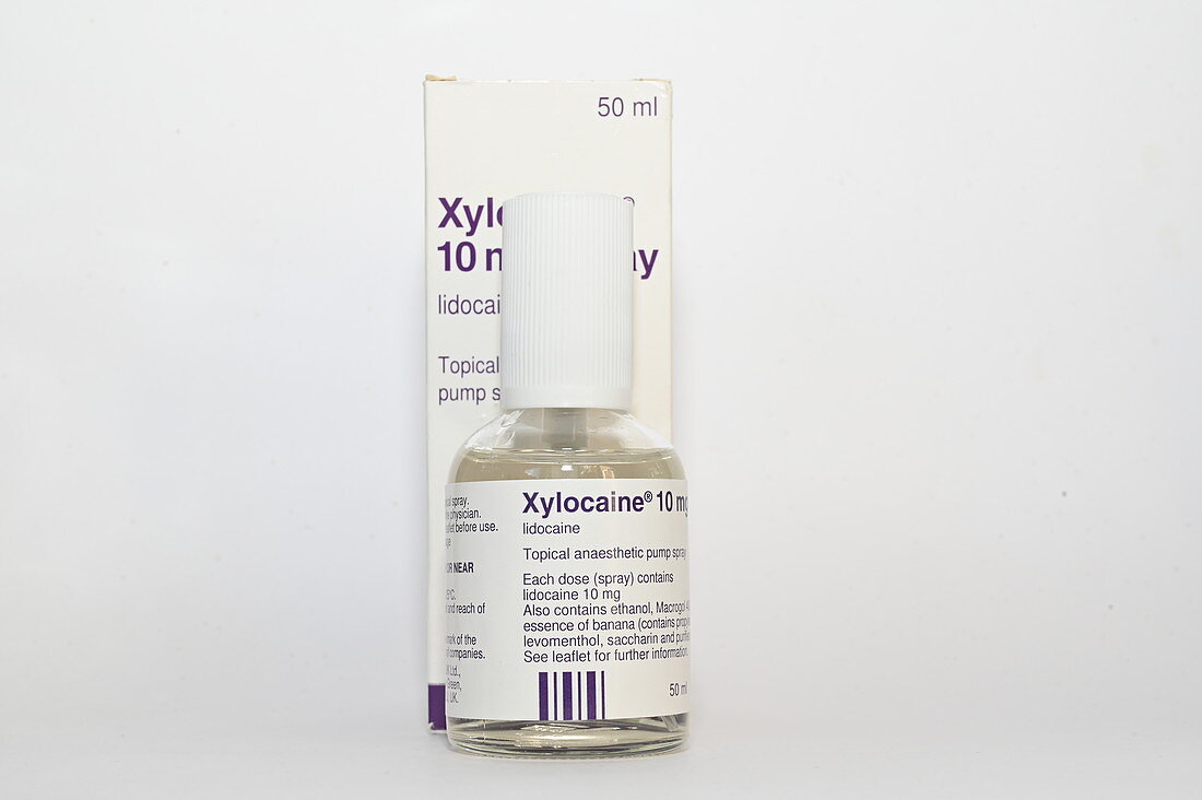Lidocaine anaesthetic pump spray