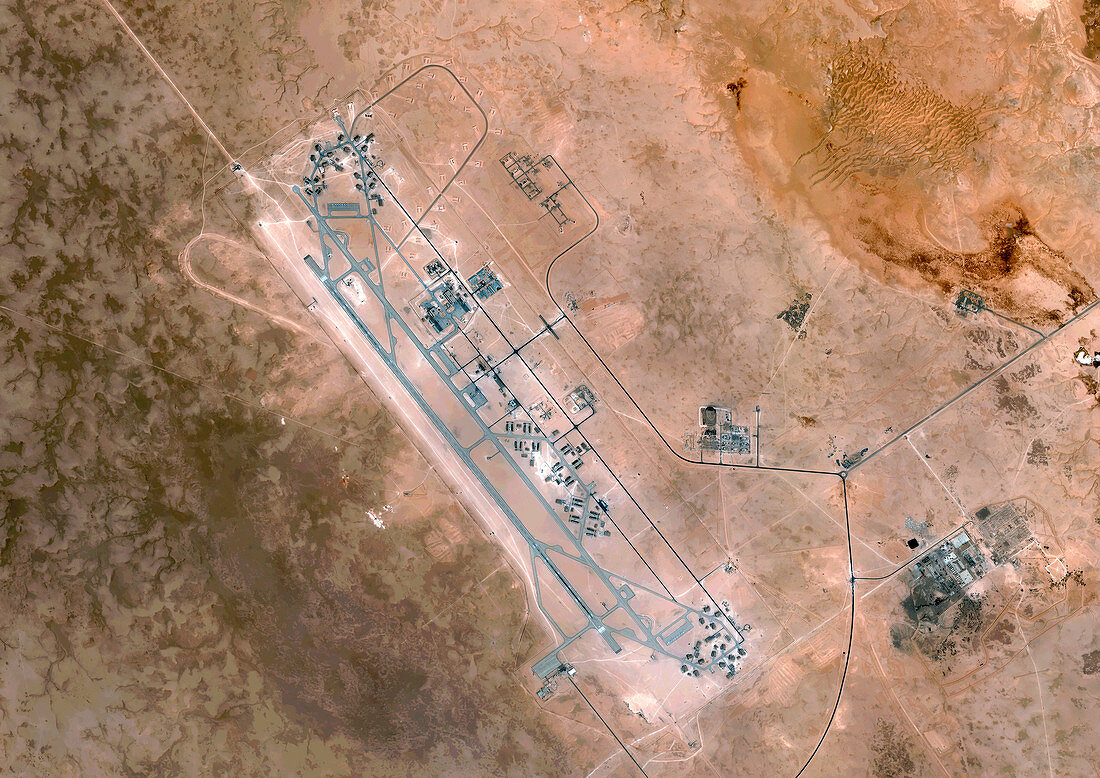 Al-Jufra airbase, Libya, satellite image