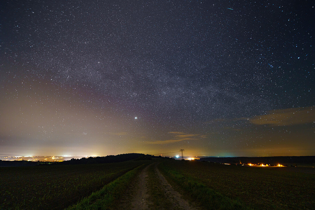 Light pollution from city