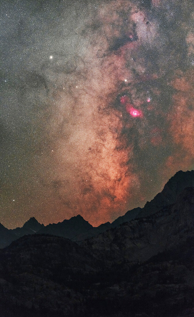 Milky Way and Lagoon nebula