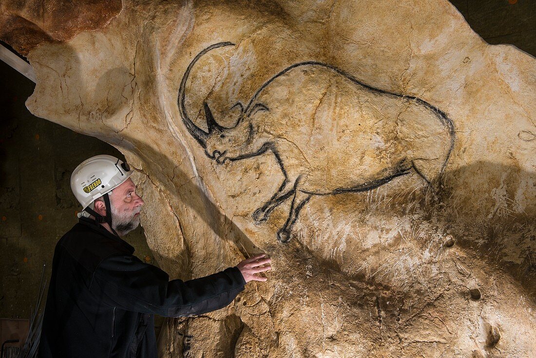 Replica of rhinoceros alcove, Caverne du Pont-d'Arc, France