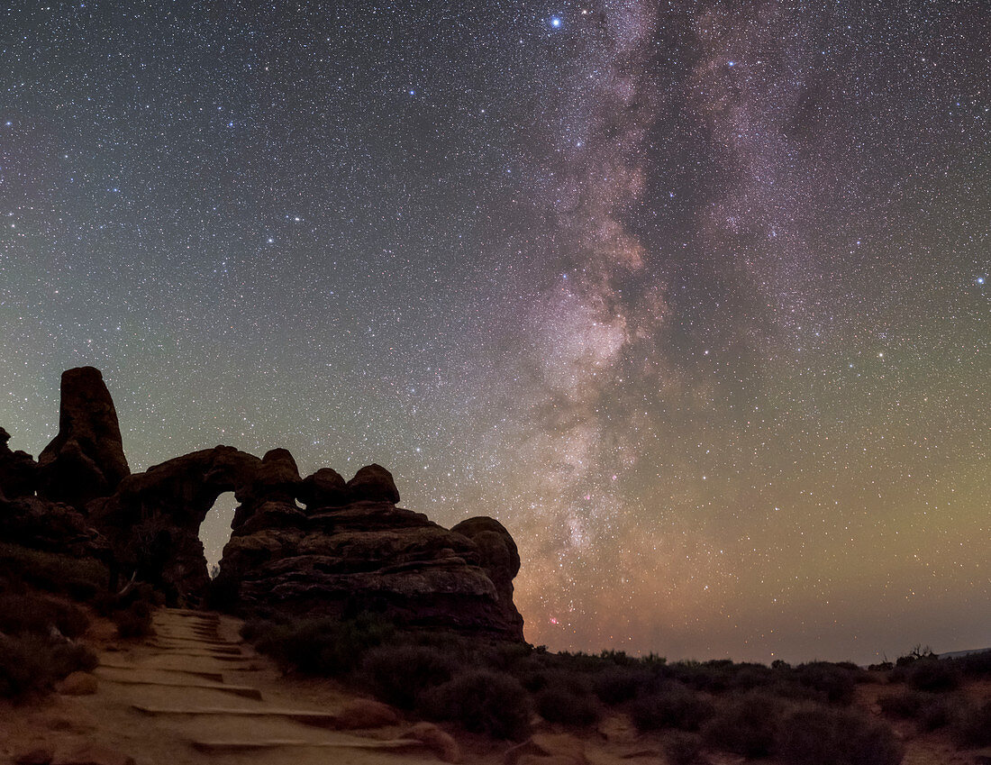 Milky Way over Arches National Park, Utah, USA