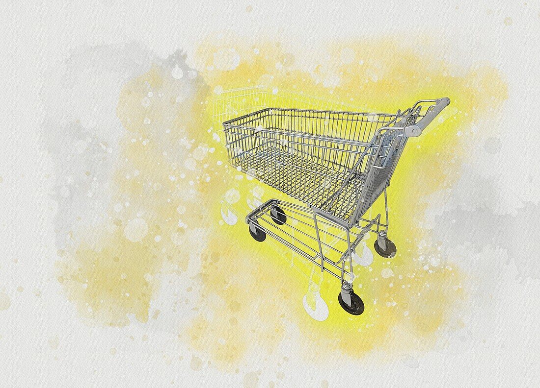 Shopping trolley, illustration