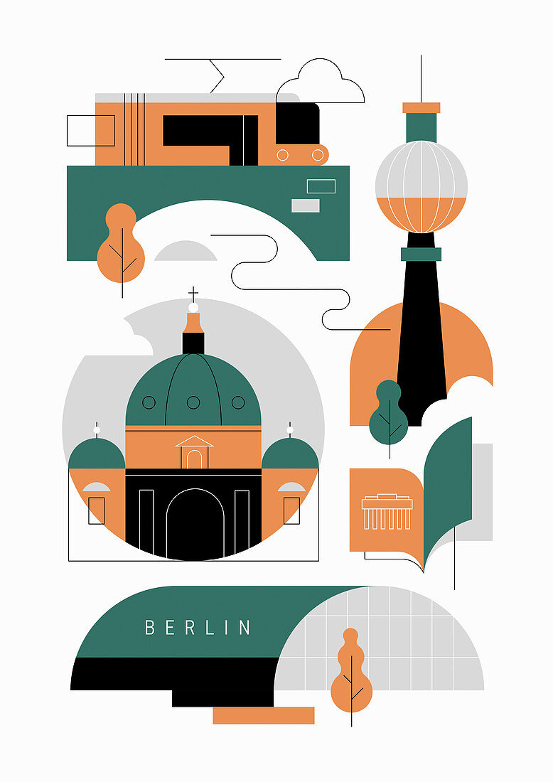 Berlin, conceptual illustration