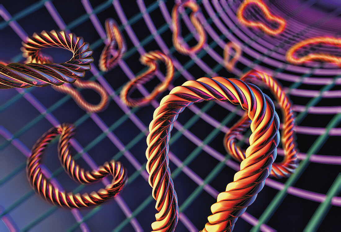 String theory, conceptual illustration