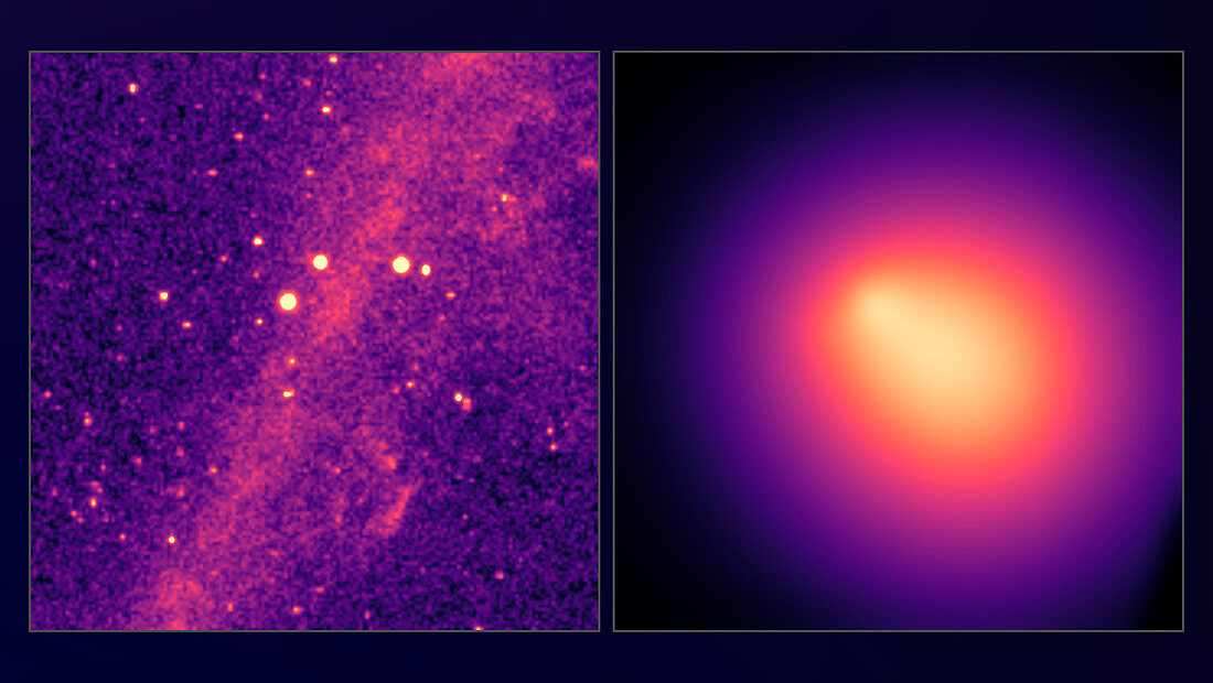 Gamma ray halo around a pulsar, illustration
