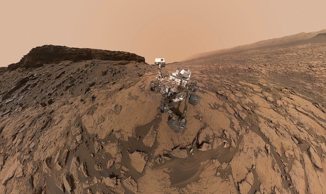 Curiosity rover self protrait