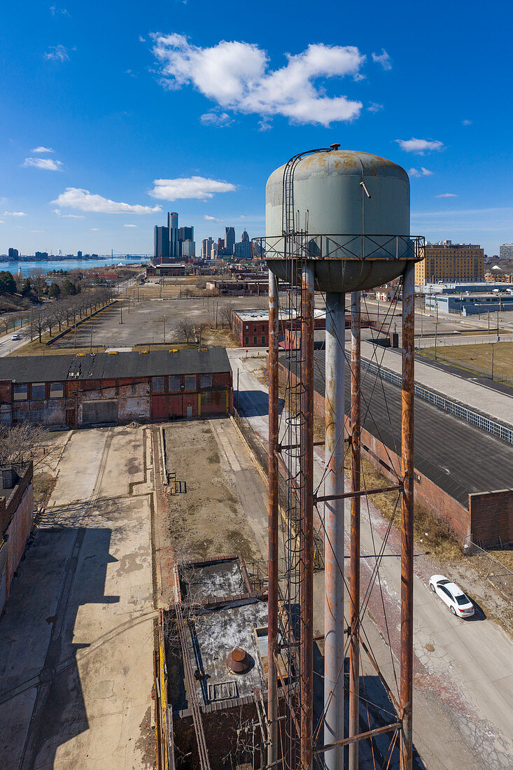 Water tower, Detroit, Michigan, USA