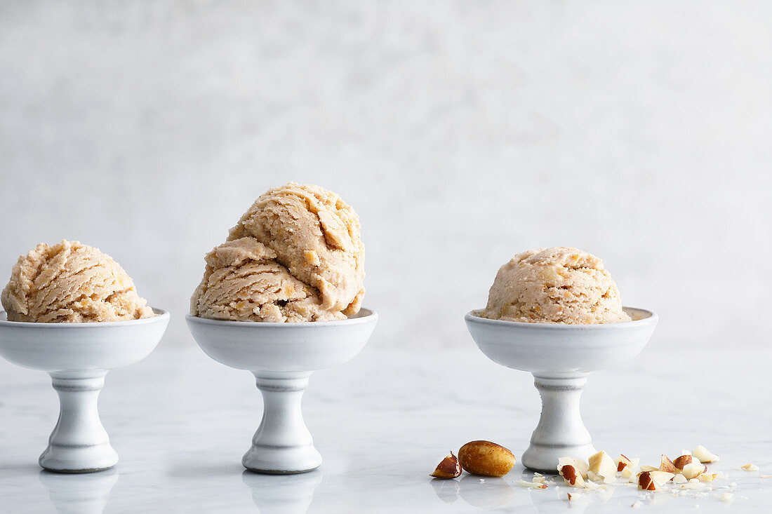 Vegan almond ice cream