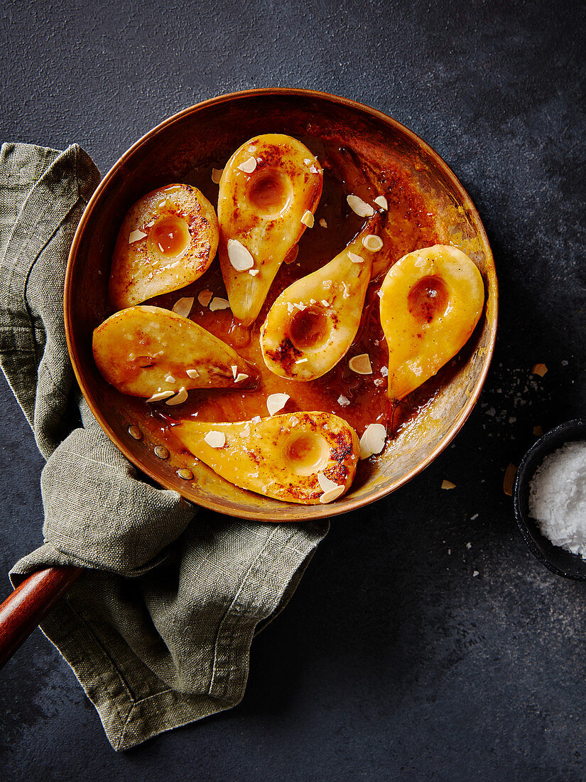 Poached and Roasted Pears